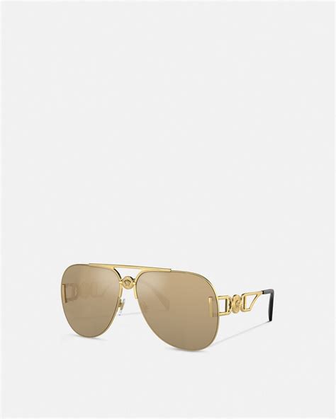 Medusa '95 Pilot Sunglasses Gold 